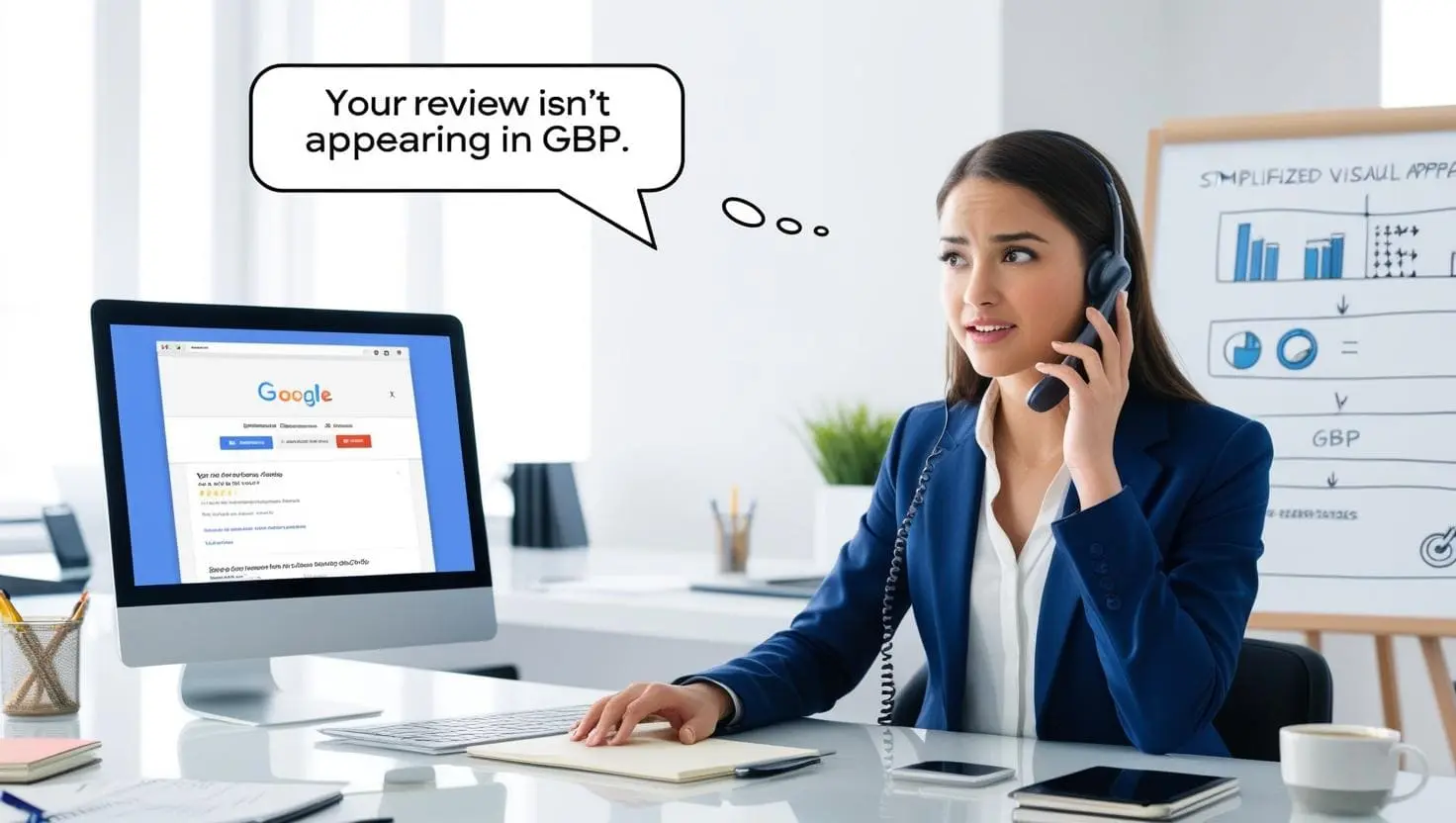 Google Business Profile with reviews not showing, illustrating a common issue affecting business listings.